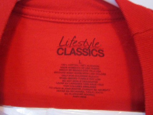 Mens lifestyle classics fishing t shirt red large - Picture 3 of 5