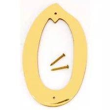 Hy-Ko 4" Solid Flat Brass House Numbers