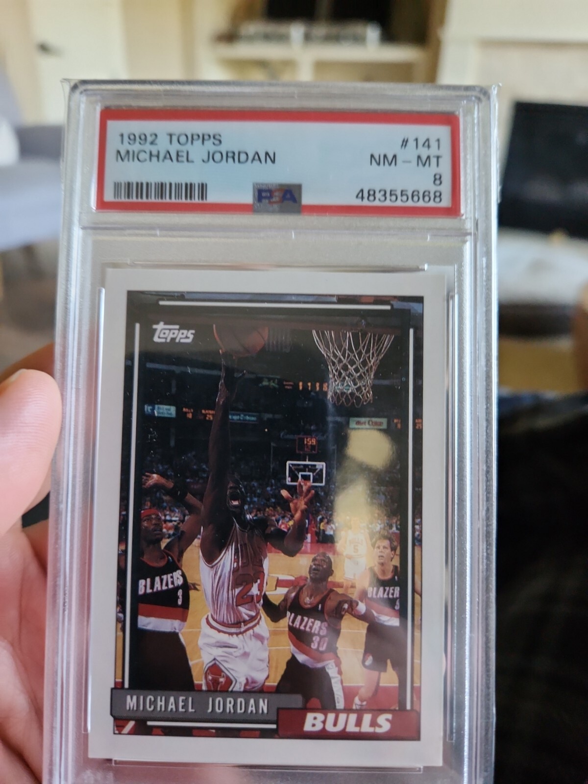 Michael Jordan 1992 Topps #141 PSA 8 NM-MT BULLS HOF MVP