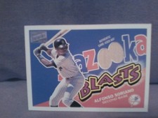 ALFONSO SORIANO 2003 BAZOOKA GAME USED BAT CARD  CARD 