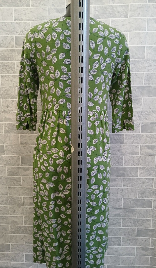 SEASALT "Never Fear" Millgrain Leaf Print Green Day Dress, Pockets UK 8 CG M25 eBay