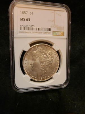 1887年 MORGAN SILVER DOLLAR アメリカ　NGC MS63 1887-P NGC MS63 MORGAN SILVER DOLLAR *NICE EXAMPLE* | eBay