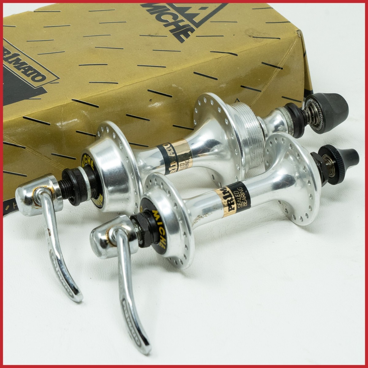 NOS MICHE PRIMATO HUBS 36h HOLES VINTAGE OLD ITALIAN THREAD 6 7