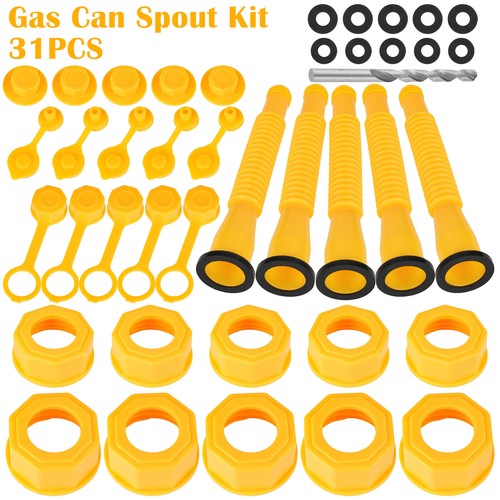 31X Gas Can Spout Kit Nozzle Vent Replacement For Plastic Gas Cans Old Style Cap 601549093333 eBay