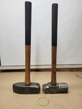 2 Vintage Blacksmithing Metal Working Hammers Quickwerk & Atha New Handles