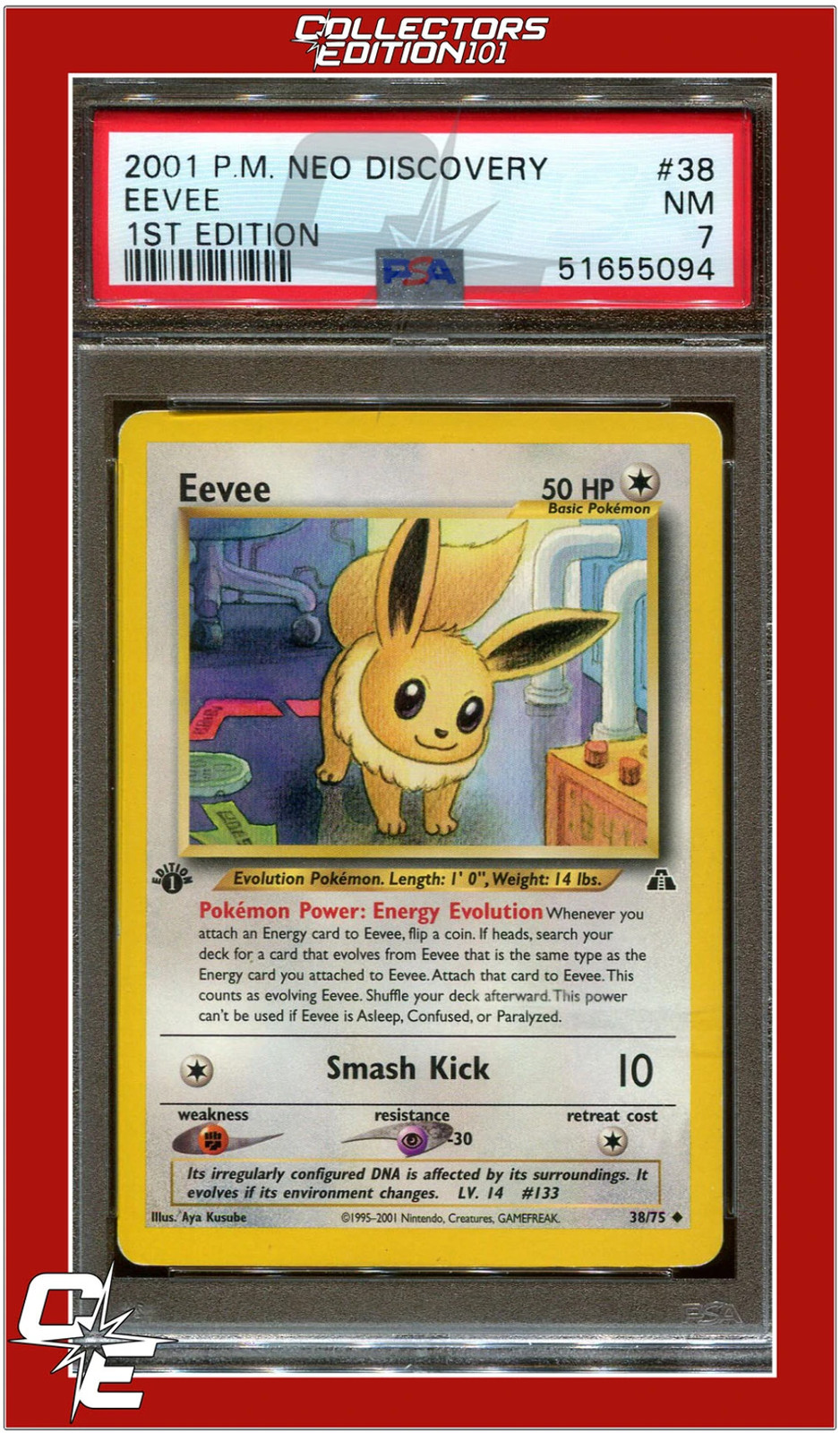 Neo Discovery 38 Eevee 1st Edition PSA 7