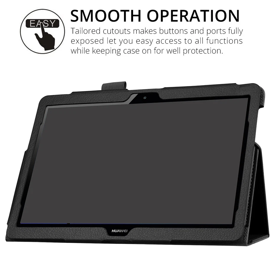 Leather Smart Stand Case Cover Huawei Mediapad M6 8.4 10.8 Mate Pad 10.4 T8 8.0 - Image 2 of 4