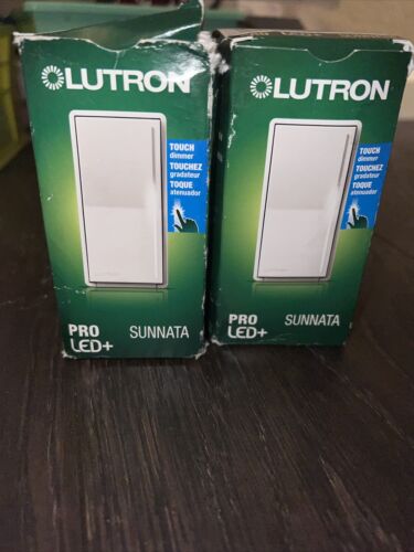 Lutron Sunatta Pro LED Dimmer, ST-PRO-N-RW Architectural White x 2 Damaged Boxes - Picture 1 of 2