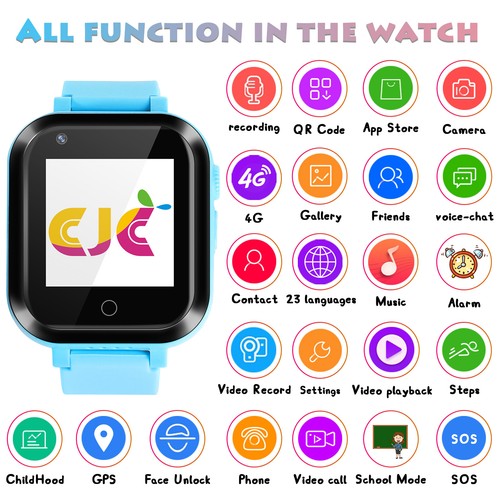 4G Reloj Inteligente Niños GPS WIFI Video Llamada SOS Impermeable Niños Teléfono Reloj NUEVO - Imagen 23 de 35