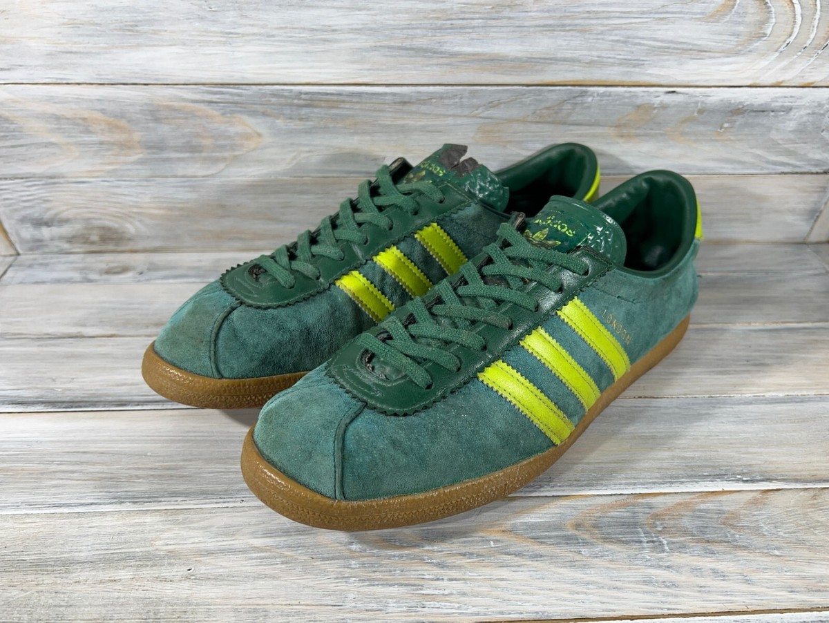 Size 9.5 - adidas London Low Dark Green/Slime/Gum for sale online 