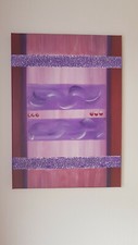 Reducción de precio - Cuadro acrílico, abstracto, moderno con estructura, marco de cuña de lienzo