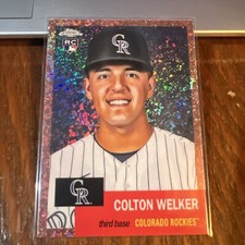 Colton Welker 2022 Chrome Platinum Anniversary Rose Gold Mini Diamond RC #26 /75