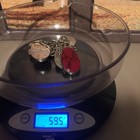 Vintage Jewelry COIN SILVER ( .900) & Genuine RED JASPER Necklace, Stamped  "SS" — photo 10