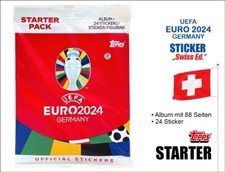 Adesivo Topps UEFA EURO EM 2024 - Starter Pack (album e 3 bustine) SVIZZERO/Svizzera