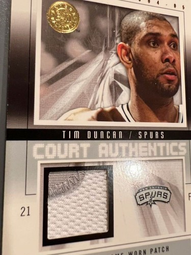 2004 Fleer Court Authentics Tim Duncan San Antonio Spurs Patch /50 #CA-TD - Picture 6 of 24
