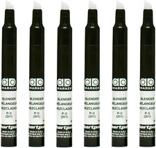 AD Marker The Original Chartpak, Tri-Nib, Blender (Colorless), Box of 6 (P-O) (1