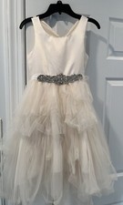 Flower Girl Evening Ivory Dress Rare Editions Used Once Size 7