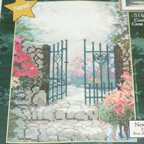 Punto de cruz contado Garden of Promise Thomas Kinkade Candamar Designs 51634 nuevo - Imagen 2 de 4