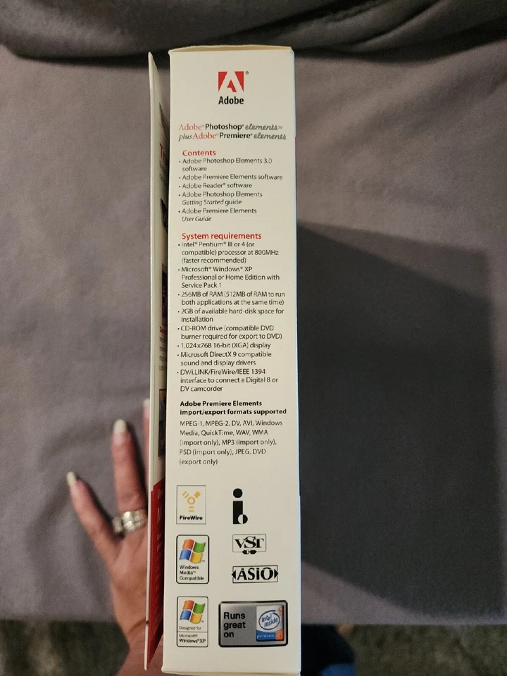 Adobe Photoshop Elements 3.0 plus Adobe Premiere Elements NISP Priority Ship XP - Image 3 of 4