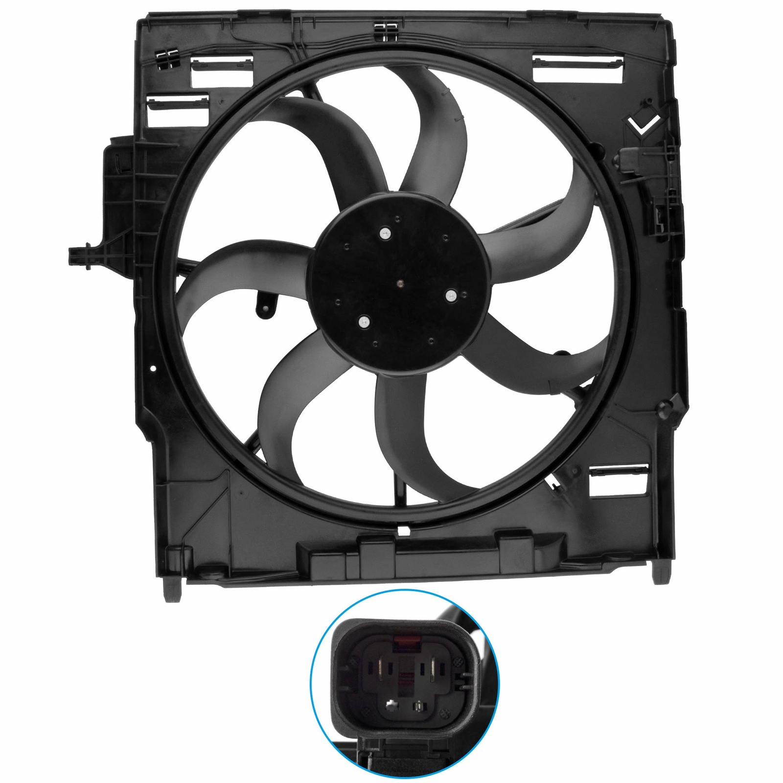 Radiator Cooling Fan Assembly Single Fan for BMW E70 X5 2007-2010 17428618238