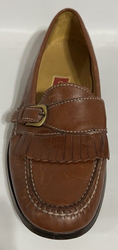 Cole Haan Monk Strap C03757 Size 8D Brown Leather Shoes With Buckle - Picture 3 of 13
