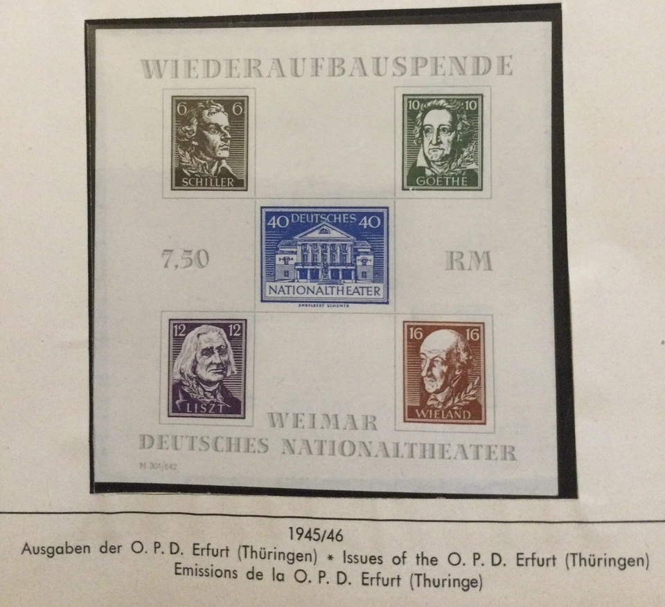 1945/46 SOVIET OCC. ZONE THURINGIA MEMORIAL SHEET - Image 4 of 4