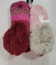 Joyspun Women's Knit Slipper Socks, 2-Pack, Multicolor Size 4-10