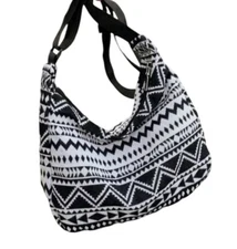 Vacation Hobo Bag - Geometric Blue pattern/ Purse