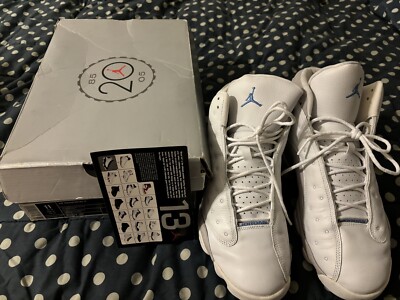 Air Jordan Retro 13 White Neutral Grey University Blue Sz 11
