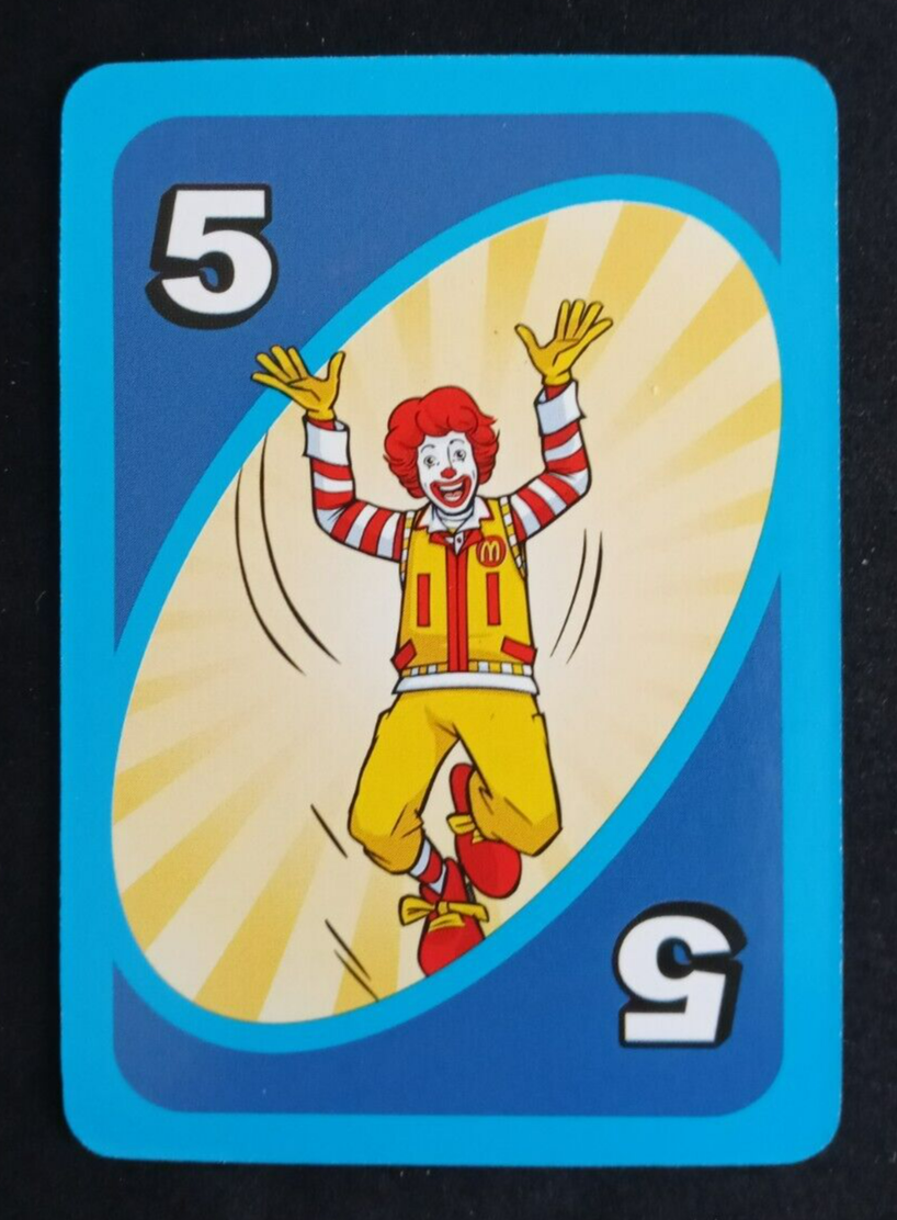 2017 Japan McDonald's Happy Meal Toy UNO Card Blue Ronald #5 | eBay