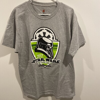 Star Wars The Dark Side 5K 2017 Tee Shirt Disney World Men s L Gray