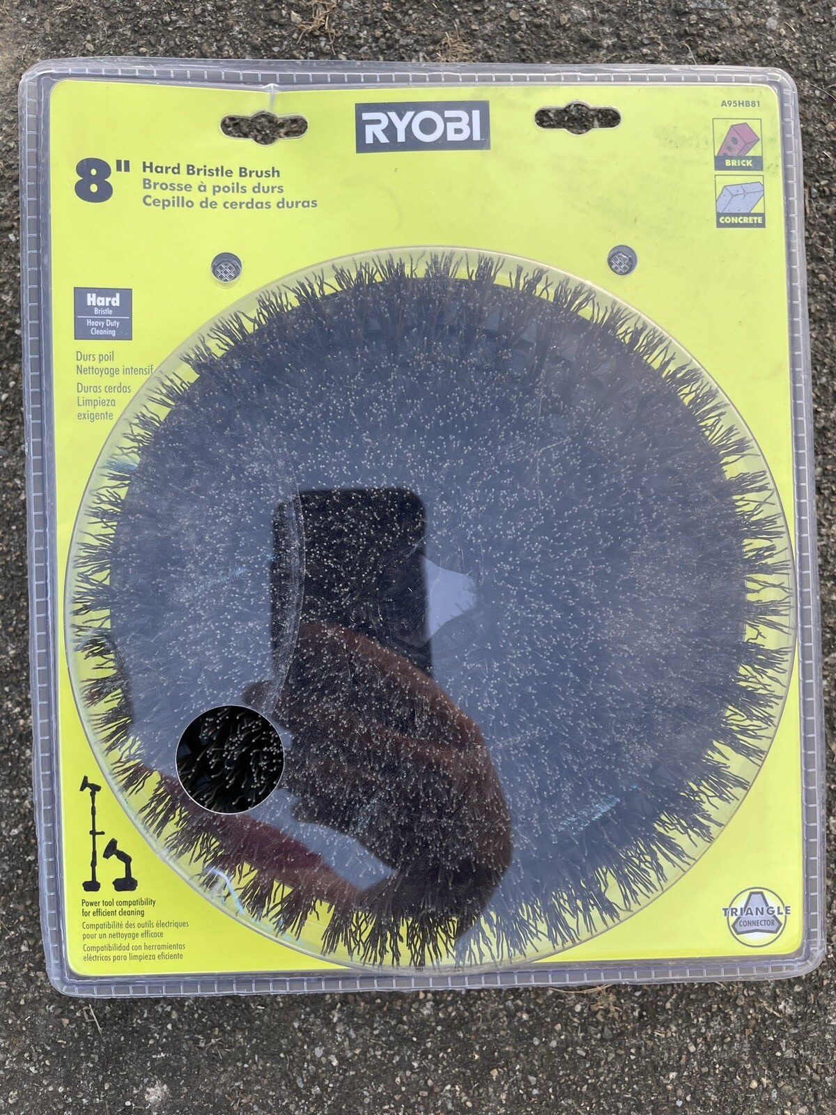 RYOBI 8 in. A95HB81 Hard Bristle Brush RYOBI P4500 & P4510 Scrubber Tools SB22 eBay