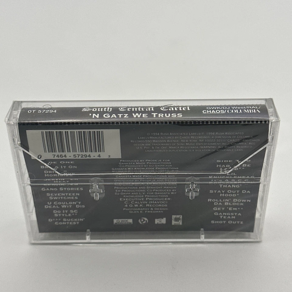 SOUTH CENTRAL CARTEL 1994 N GATZ WE TRUSS RAP HIP HOP CASSETTE TAPE SEALED! - Image 4 of 4