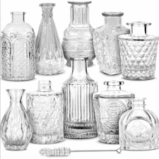 ADORA HOMES VINTAGE RUSTIC STYLE CENTERPIECE SMALL BUD DECORATIVE VASES (10 pcs)
