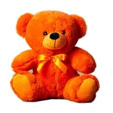 9" Orange Plush Teddy Bear Stuffed Animal Toy Gift New 