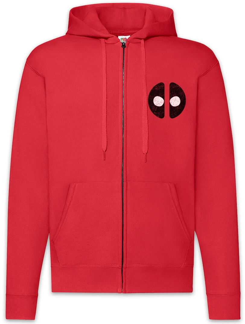 Mutant Mask Zipper Hoodie Symbol Superhero Comic Movie Ryan Deadpool Reynolds