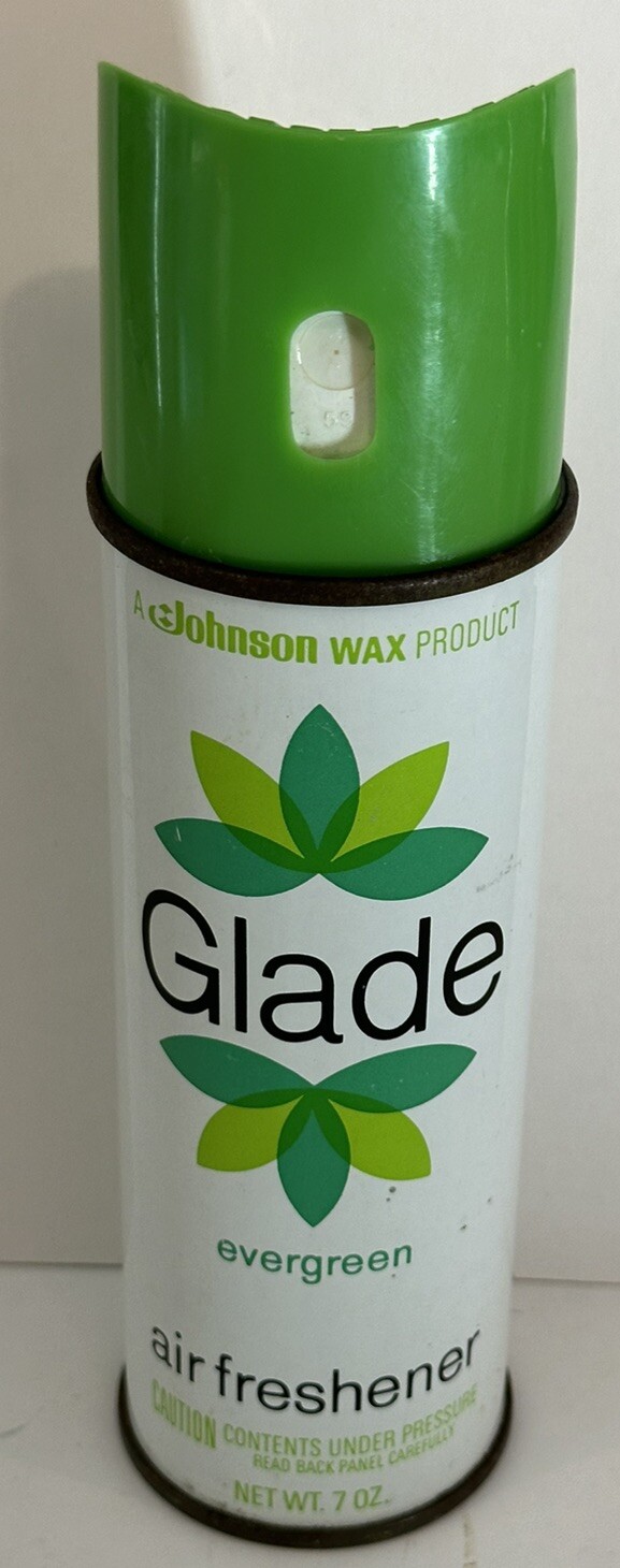 1960’s Glade Air Freshener Evergreen FULL aerosol can S.C. Johnson