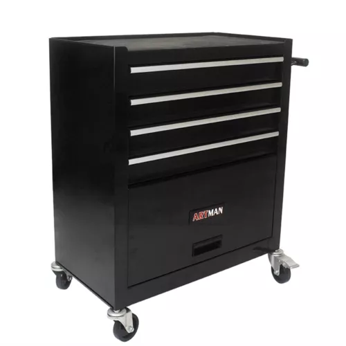4 Drawers Rolling Tool Box Cart Chest Tool Garage Storage Cabinet with Wheels US - Picture 29 of 36