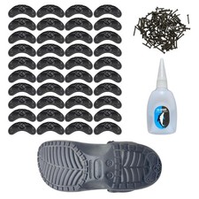 40 Pcs Rubber Shoe Heel Plates Tap Tips Repair Pad Replacement for Boots