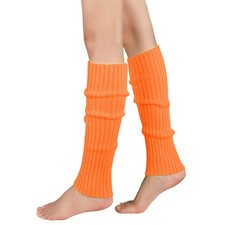 Women Fashion Leg Warmers Adult Junior 80s Ribbed Knitted Long Socks for Part...