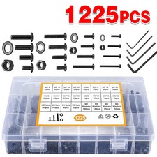 1225x M2 M3 M4 M5 Screw Bolts Nuts Washer Set Hex Head Cap Stainless Steel Kit