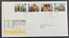 1981 UK Royal Mail Fishing FDC First Day Cover + Insert Edinburgh FDI Postmark