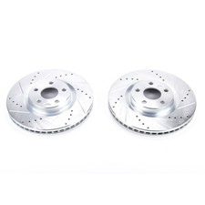 Powerstop Evolution Drilled Slotted Rotors Pair Front For Ford Edge