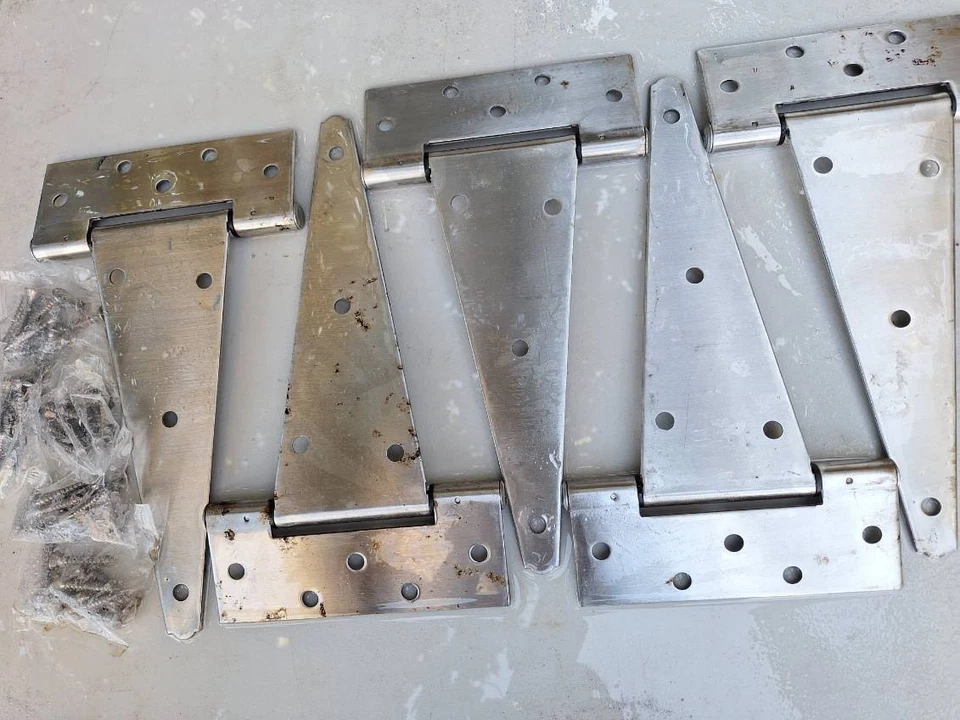 Lot 5 National T-Hinge 10" Stainless N342-832 BB285 Extra Heavy - Image 3 of 3