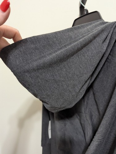 Cardigan lungo aperto Nine West grigio attivo con cappuccio tasche maglia oversize taglia S - Foto 12 di 12