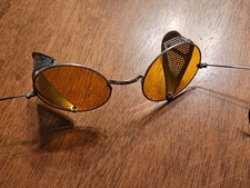 Willson Goggles Sunglasses Spectacles Vintage Steampunk Yellow Lens