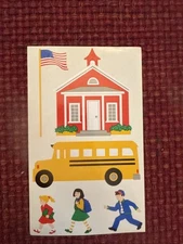 New Mrs. Grossman Scrapbooking Stickers - School House & Bus - 1999