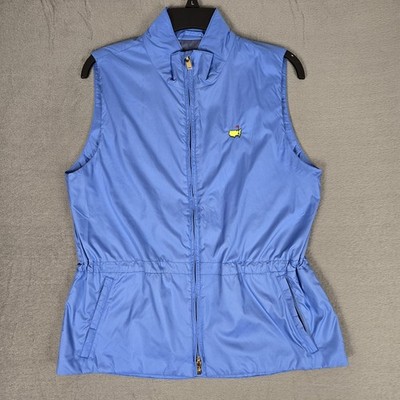 Masters Peter Millar Golf Vest Womens Medium Blue Full Zip Performance