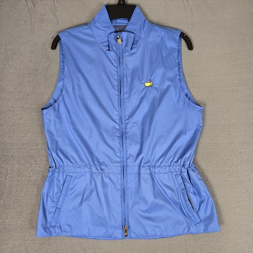 Masters Peter Millar Golf Vest Womens Medium Blue Full Zip Performance - Picture 1 of 10