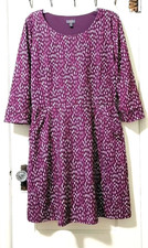 FLASH SALE!! Womens MIX by 41 Hawthorn LARGE Dress Purple TEXTURED Pockets Lined